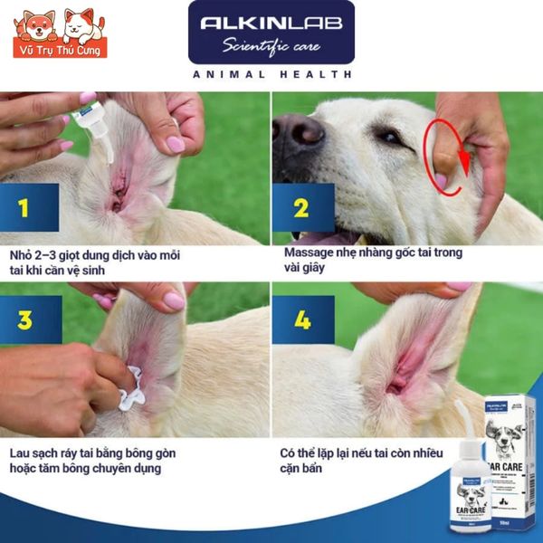 Dung Dịch Vệ Sinh Tai Cho Chó Mèo Alkin Ear Care 50ml