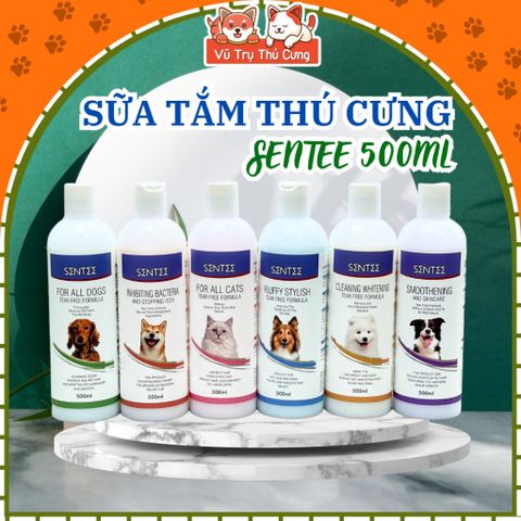 Sữa tắm cho chó mèo Sentee thơm mượt lông chai 500ml