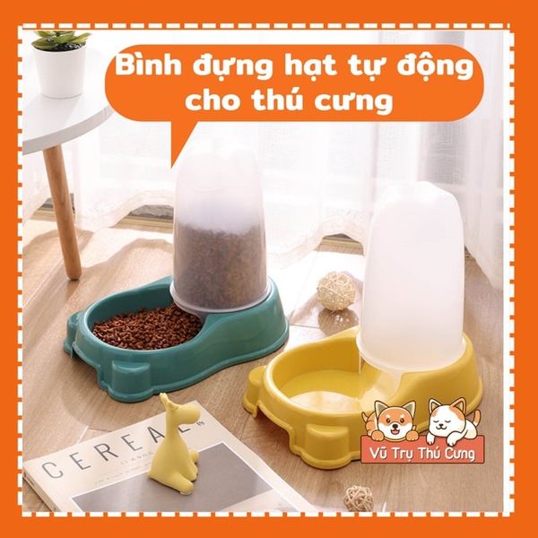 Bình đựng hạt tự động cho chó mèo, Bát cho cho thú cưng, bình đựng nước