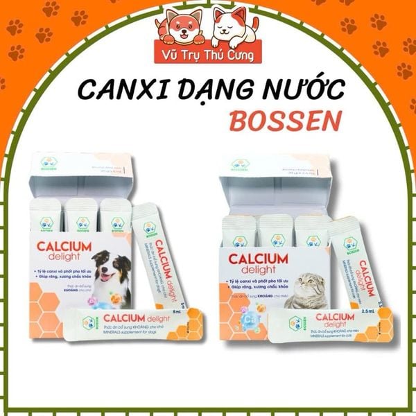 Gel Bổ Sung Canxi Dạng Nước Cho Chó Mèo Bossen Calcium Delight2