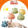 Đồ Chơi Cho Mèo-Tháp Banh 3 Tầng Có Lò Xo2