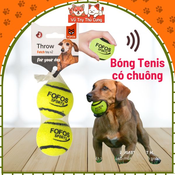Đồ chơi cho Chó gặm hình bóng Tenis FOFOS (1 Banh Lẻ)