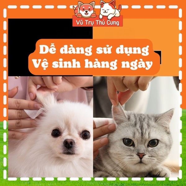 Khăn ướt lau mắt, lau tai cho Thú cưng hộp 130 miếng