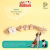 Đồ Chơi Cho Chó Dây Thừng 3 Cục Gỗ Pecow Gỗ Cà Phê Tự Nhiên