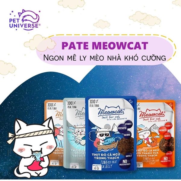 Pate Meowcat cho Mèo nhiều vị 70g