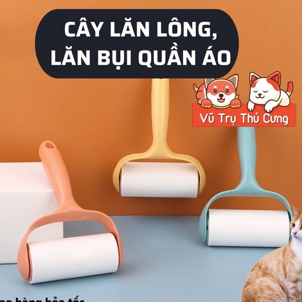 Cây Lăn Lông Chó Mèo, Lăn Bụi Quần Áo Tiện Lợi Size 16cm