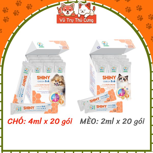 Dầu Cá Hồi Cho Chó Mèo Shiny Bossen Mượt Lông Da