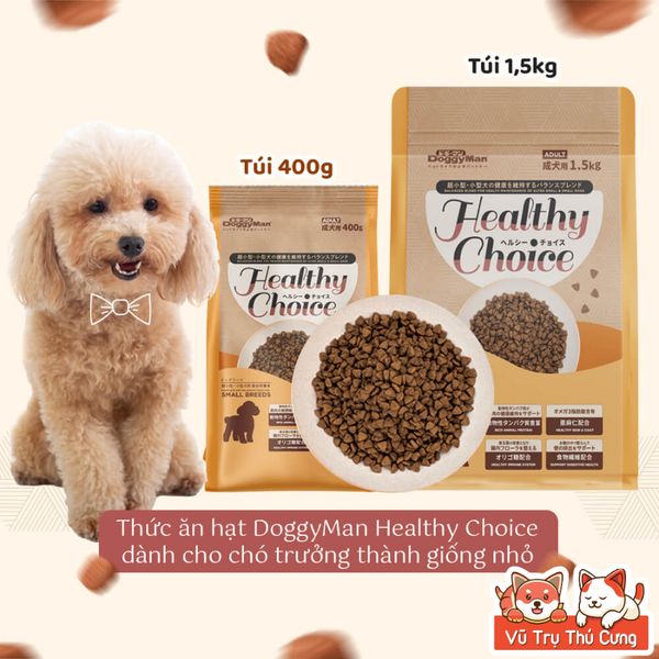 (1,5Kg) Hạt Cho Chó Healthy Choice Thương Hiệu Doggyman - Tặng 1 Bịch Xúc Xích