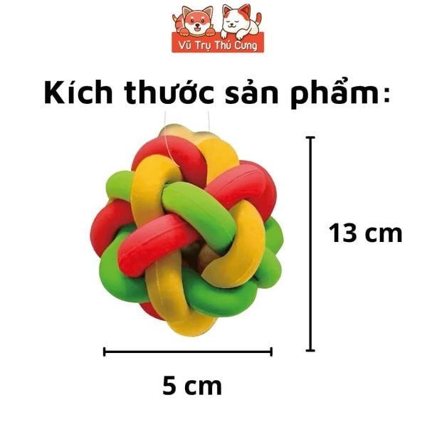 Đồ Chơi Cho Thú Cưng Banh Cao Su Đan 3 Màu Doggyman
