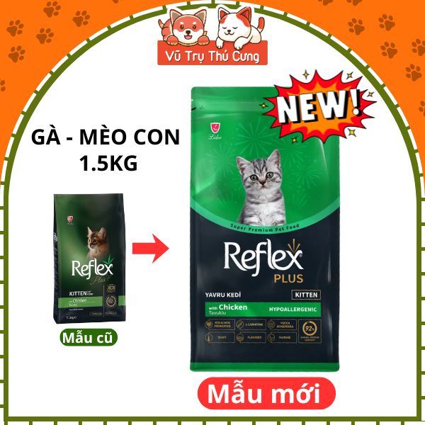 Thức ăn Hạt Reflex Plus cho Mèo 1,5Kg Nhập khẩu Châu Âu