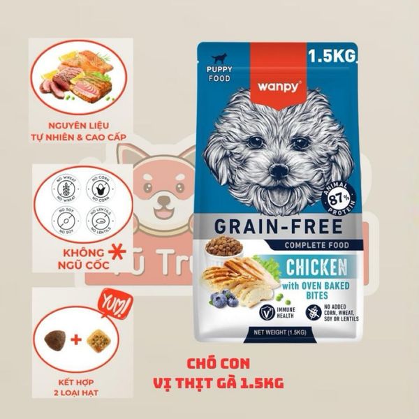 (3KG Tặng 500g) Hạt Cho Chó Wanpy / Captain Cho Chó Kén Ăn, Giúp Tăng Cân, Siêu Topping