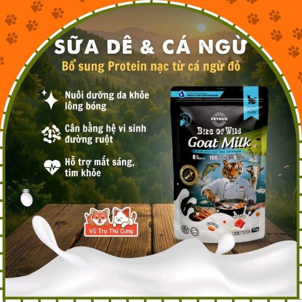 Pate Giàu Đạm Cho Mèo Nhà Bite of Wild –  Công Thức Sữa Dê New Zealand, Túi 70g2