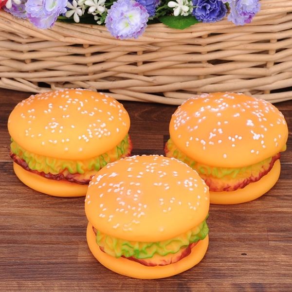 Đồ chơi gặm cho Chó bằng cao su hình bánh Hambuger