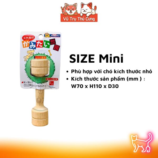 Đồ Chơi Xương Tạ Gỗ Cho Thú Cưng Gặm Sạch Răng DoggyMan