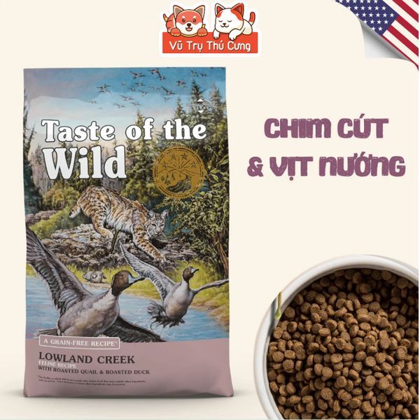 Hạt Cho Mèo Taste Of The Wild Cao Cấp Túi 2KG Sản Xuất Tại Mỹ, Giàu Omega Và Hàm Lượng Đạm Cao