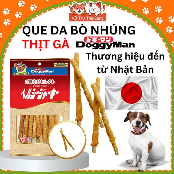 Snack Cho Chó Que Da Bò Nhúng Thịt Gà DoggyMan