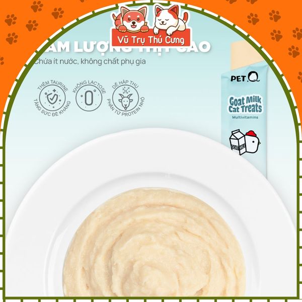 Súp Thưởng Cho Mèo Sữa Dê PetQ 15g2