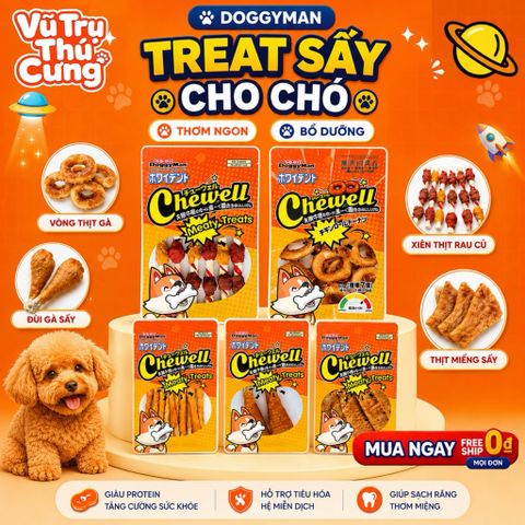 Snack Cho Chó Treat Sấy Chó CheWell DoggyMan Nhiều Vị Hấp Dẫn