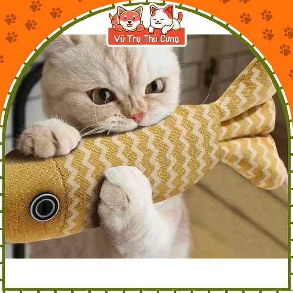 Đồ Chơi Nhồi Bông Cho Chó Mèo Gặm Hình Con Cá