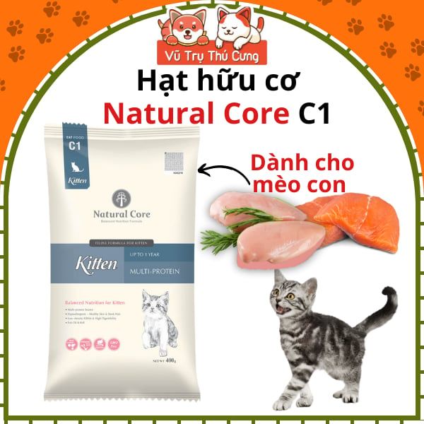 Hạt Cho Mèo Con Natural Core Bene C1