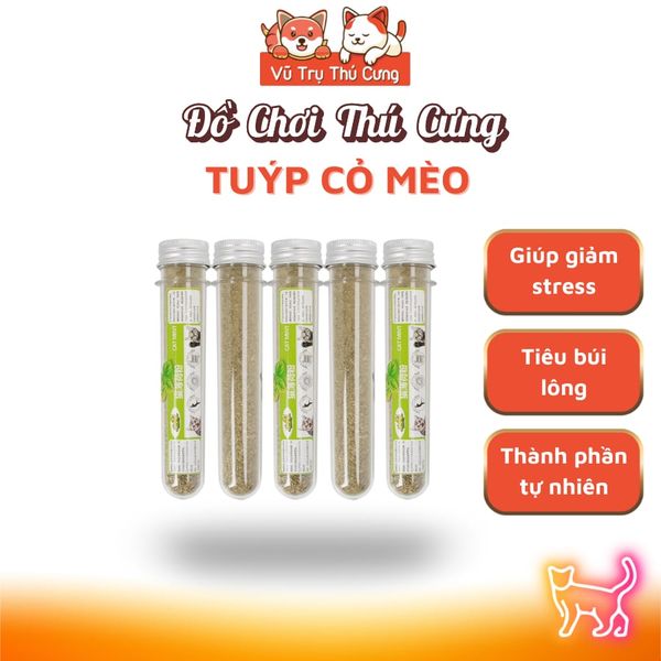 Tuýp Cỏ Mèo 10g, Đồ chơi giải toả căng thẳng cho mèo
