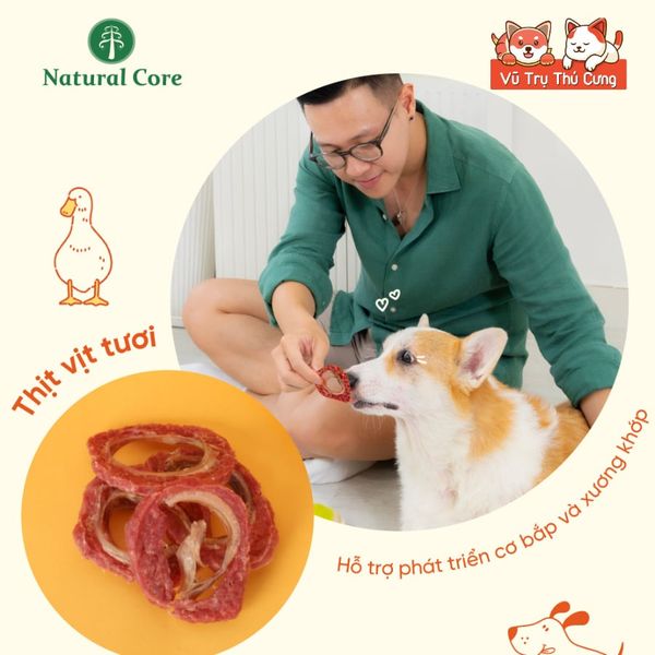 Snack Thịt Cuộn Sụn Bò Cho Chó Natural Core 65g