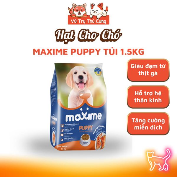 Thức Ăn Hạt Cho Chó Maxime Túi 1.5kg Tăng Cường Miễn Dịch