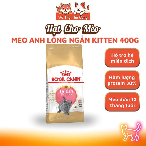 (400g) Hạt Cho Mèo Royal Canin Kitten, MotherBabycat, Indoor, Fit32, HairBall, HairSkin, Shorthair