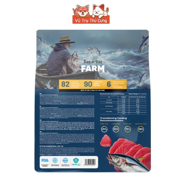 Thức Ăn Hạt Cho Mèo Bite Of Wild Farm Topping Cá Ngừ 1,5kg Hỗ Trợ Tiêu Hóa, Miễn Dịch, Sức Khỏe Toàn Diện2