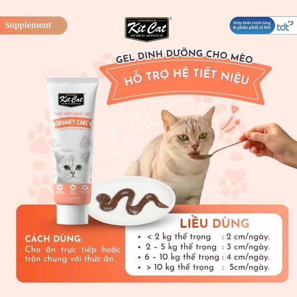 Gel Dinh Dưỡng Cho Mèo Kitcat 120g Hỗ Trợ Tăng Cân, Hỗ Trợ Tiết Niệu, Giảm Búi Lông2