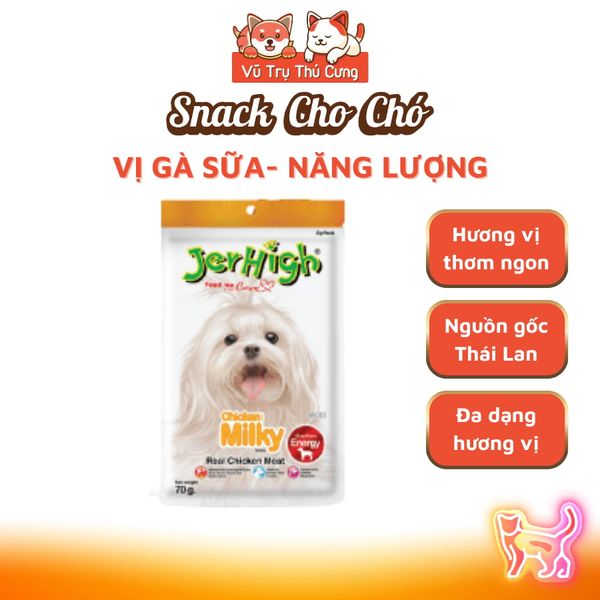 Snack Cho Chó Bánh Thưởng Jerhigh Đa Dạng Hương Vị Gói 70g