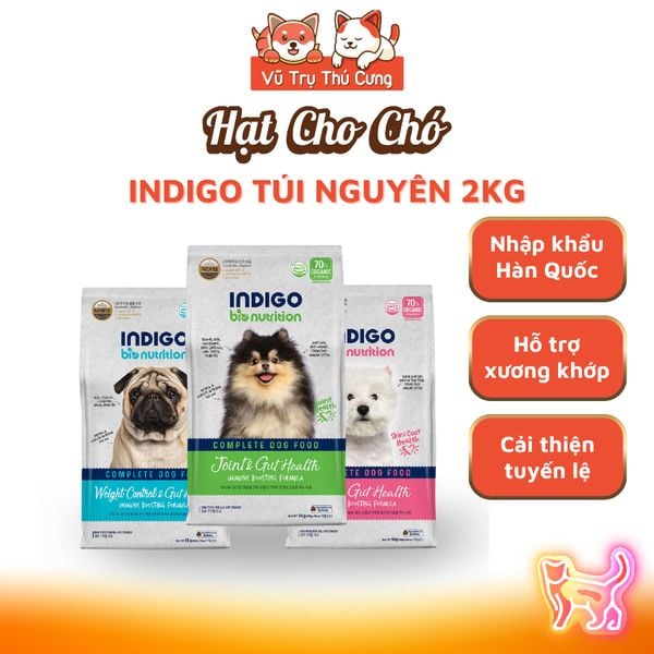 Thức Ăn Hạt Cho Chó Indigo Nhập Khẩu Hàn Quốc Túi 2kg - Hỗ Trợ Sức Khỏe Toàn Diện