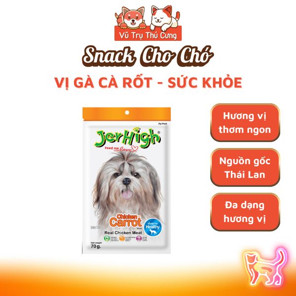 Snack Cho Chó Bánh Thưởng Jerhigh Đa Dạng Hương Vị Gói 70g
