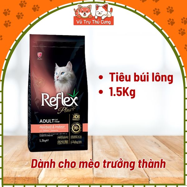 Thức ăn Hạt Reflex Plus cho Mèo 1,5Kg Nhập khẩu Châu Âu