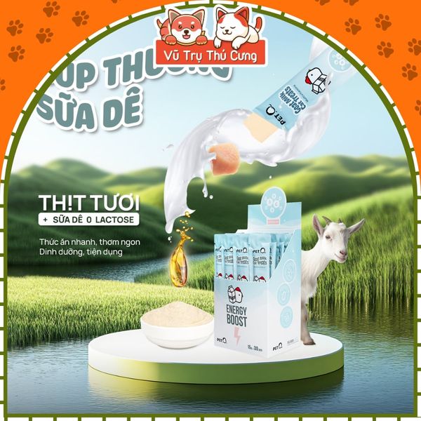 Súp Thưởng Cho Mèo Sữa Dê PetQ 15g2