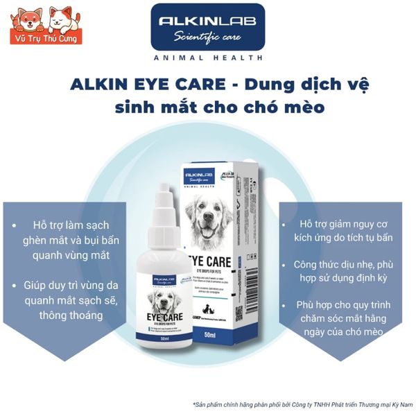Dung Dịch Vệ Sinh Mắt Cho Chó Mèo Alkin Eye Care 50ml