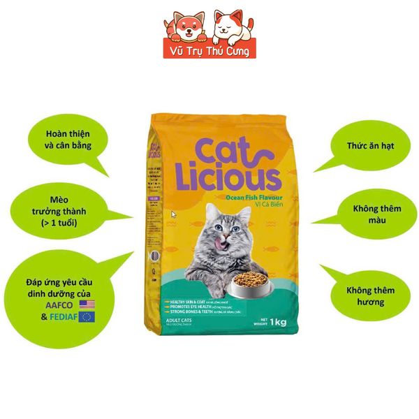 (5Kg) Thức Ăn Hạt Cho Mèo Trưởng Thành Vị Cá Biển Cat Licious2