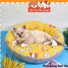 Nệm Ngủ Cho Chó Mèo Chất Liệu Nhung Êm Ái, Họa Tiết Đáng Yêu 50cm