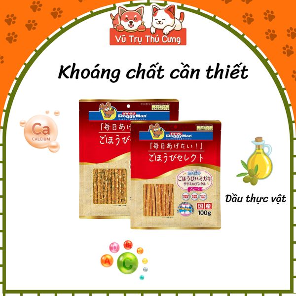 Snack Que gà Collagen cho chó DoggyMan 100g