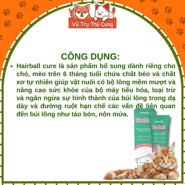 Gel Dinh Dưỡng Tiêu Búi Lông Cho Mèo
