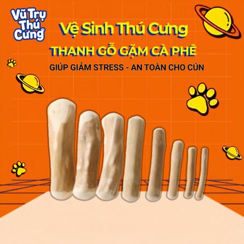 Đồ Chơi Cho Chó Thanh Gỗ Gặm Cà Phê Pecow