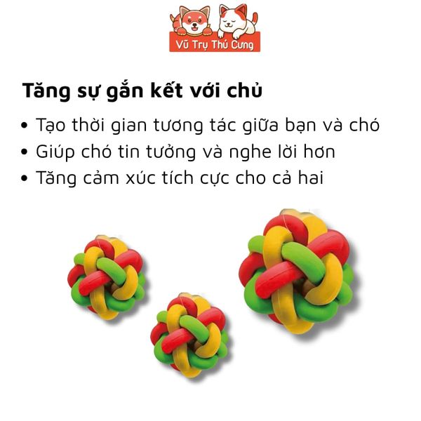 Đồ Chơi Cho Thú Cưng Banh Cao Su Đan 3 Màu Doggyman