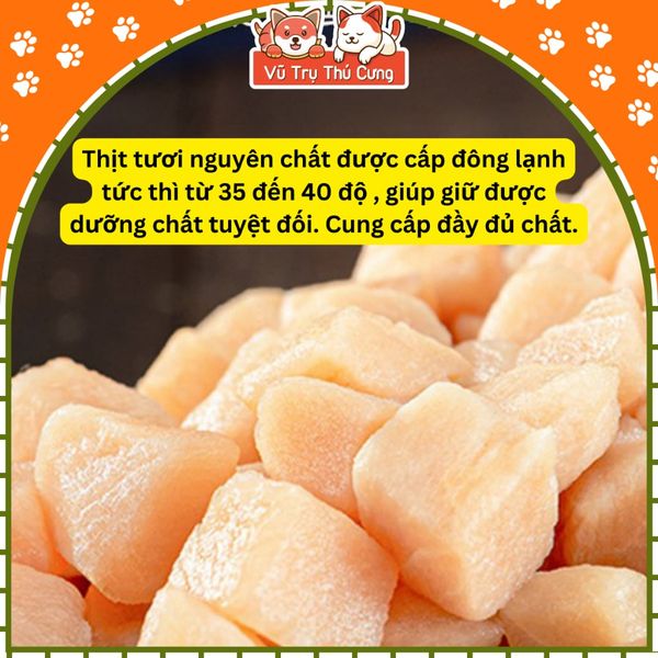 Ức Gà Viên Sấy Lạnh Cho Chó Mèo CATSDO 500g
