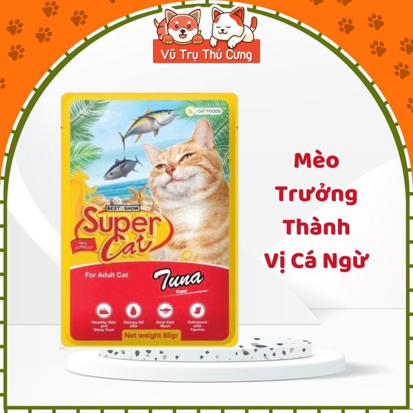 Gói Pate Cho Mèo Super Cat Đến Từ Thái Lan 85g