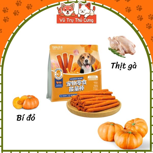 Que Thưởng Cho Chó Bổ Sung Thịt Và Rau Củ Yaho 330g