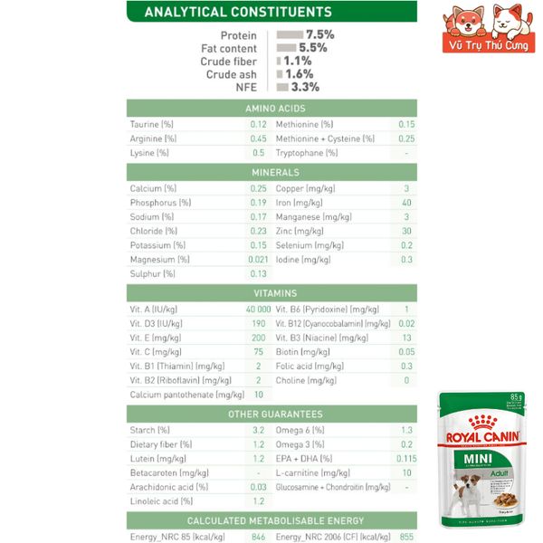 Pate Cho Chó Royal Canin Mini Adult Gói 85g