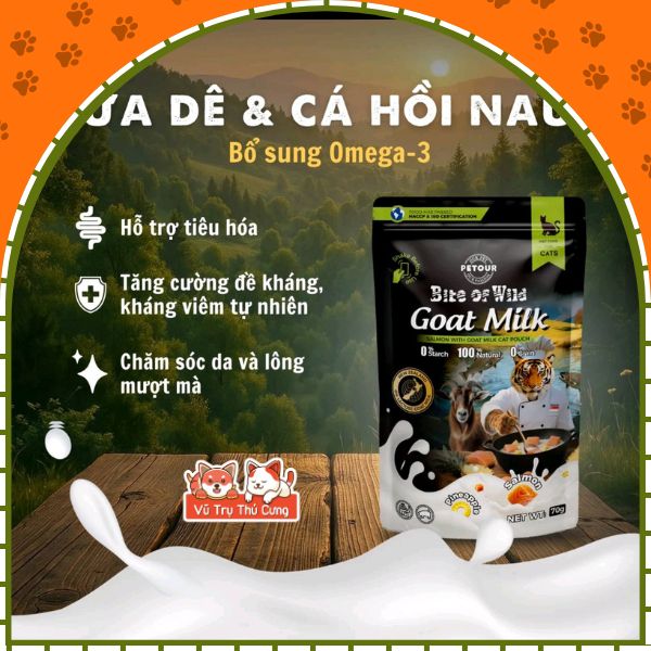 Pate Giàu Đạm Cho Mèo Nhà Bite of Wild –  Công Thức Sữa Dê New Zealand, Túi 70g2