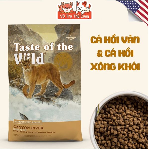 Hạt Cho Mèo Taste Of The Wild Cao Cấp Túi 2KG Sản Xuất Tại Mỹ, Giàu Omega Và Hàm Lượng Đạm Cao