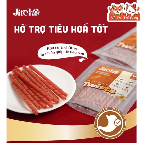 Snack Cho Chó, Que Gặm Sạch Răng Thơm Miệng, Bổ Sung Dinh Dưỡng JIREHO 110g