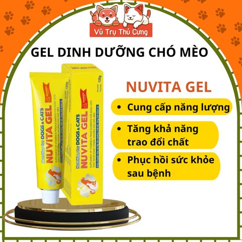 Gel Dinh Dưỡng Bổ Sung Vitamin Khoáng Chất Cho Chó Mèo Vemedim Nuvita Gel 120g
